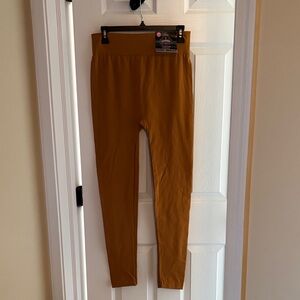 Cotton Candy Brown fleece lined Leggings